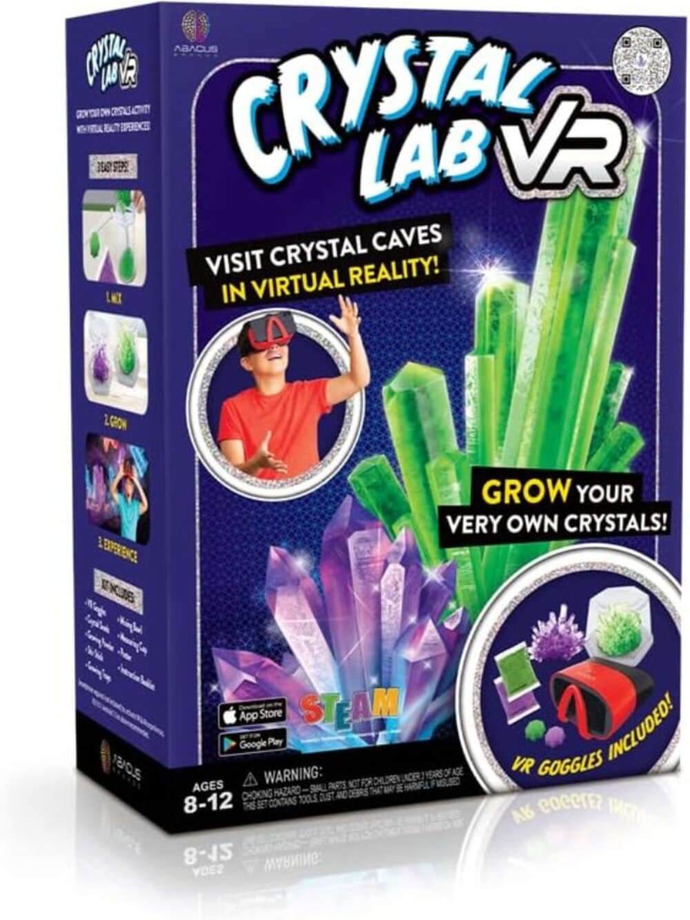 Abacus Brands Virtual Reality Crystal Lab VR - STEM Learning Activity Set